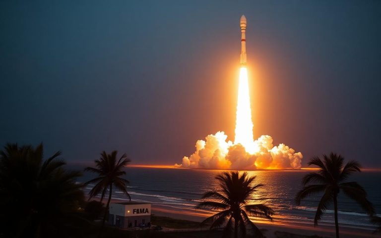 Rocket launch from Kennedy Space Center on Florida's Space Coast. Local landmark in the Space Coast service area.